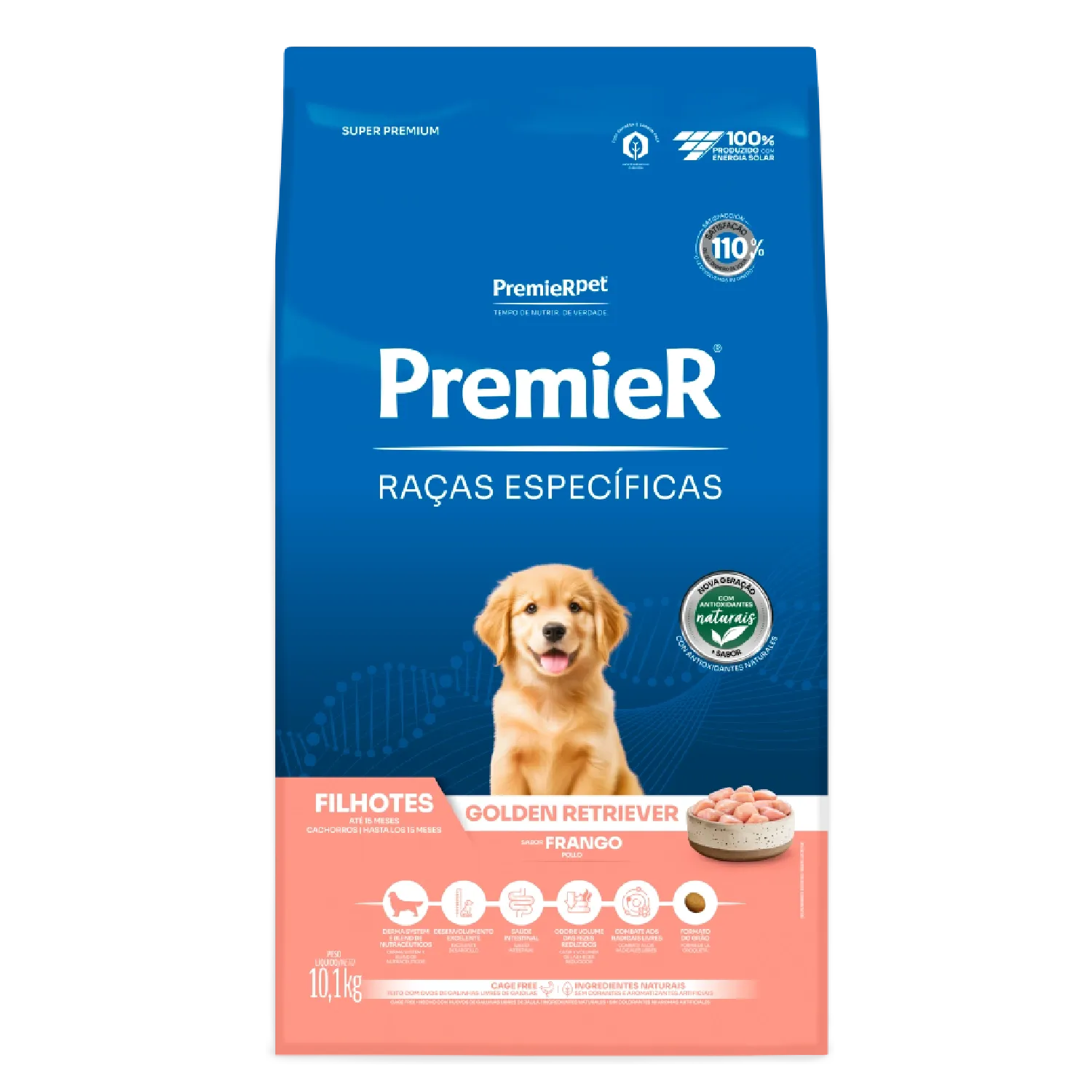 Racao Premier Racas Especificas Golden Retriever Filhotes 10.1kg frente
